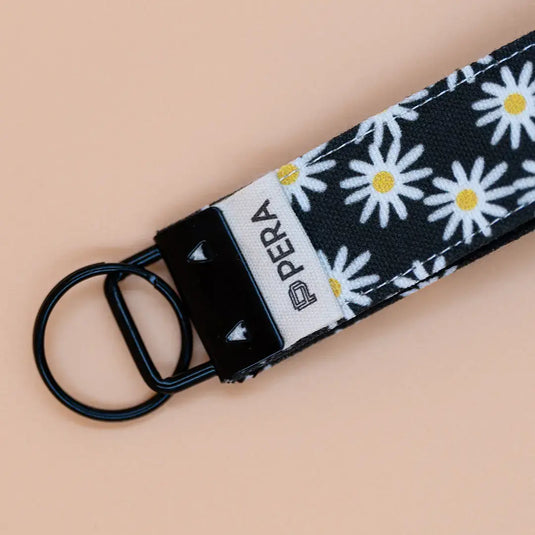 Black Denim Wristlet Keychain - Pera Atelier
