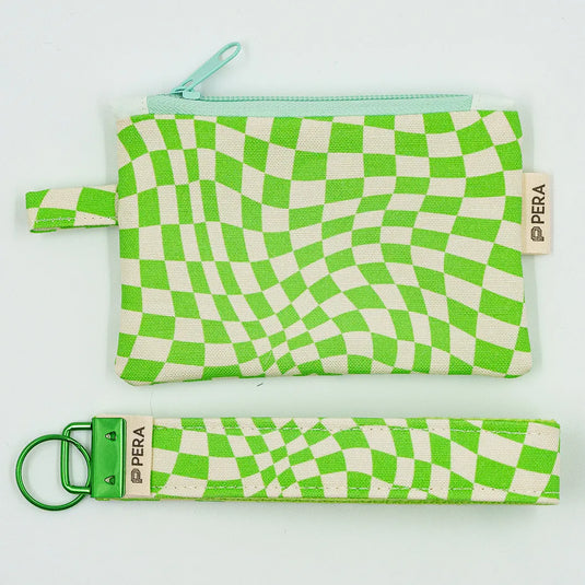 Warped Lime Wristlet
