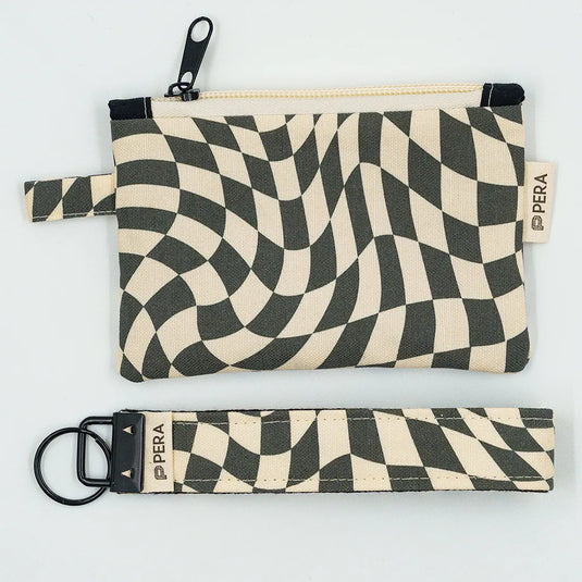 Monochrome Matrix Wristlet