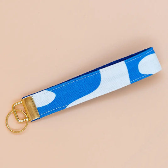 Blue Denim Wristlet Keychain - Pera Atelier